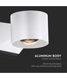 Applique murale ronde blanche 5W avec éclairage haut/bas - IP65, 4000K, source lumineuse incluse