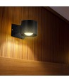 Applique murale LED 6W - IP65, noir, 4000K, 465lm, carrée, intérieur / extérieur, source lumineuse incluse