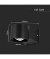 Applique murale LED 6W - IP65, noir, 4000K, 465lm, carrée, intérieur / extérieur, source lumineuse incluse