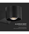Applique murale LED 6W - IP65, noir, 4000K, 465lm, carrée, intérieur / extérieur, source lumineuse incluse