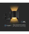 Applique murale LED 6W - IP65, noir, 4000K, 465lm, carrée, intérieur / extérieur, source lumineuse incluse