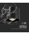 Applique murale LED 6W - IP65, noir, 4000K, 465lm, carrée, intérieur / extérieur, source lumineuse incluse