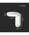 Applique murale 5W - LED, 3000K+4000K, blanc, IP65