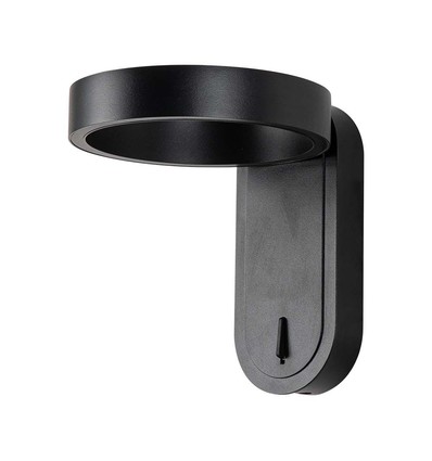 Applique murale LED rotative 5W - IP65, 600lm, 120 degrés, corps noir