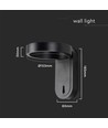 Applique murale LED rotative 5W - IP65, 600lm, 120 degrés, corps noir