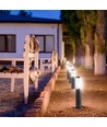 V-Tac lampe de jardin E27, IP44 - Plastique fumé, noir, hauteur 45 cm, sans source lumineuse
