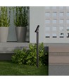 Borne lumineuse de jardin 4W - 100cm, IP44, noir, aluminium, 12,9x15,9x100 cm
