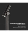 Borne lumineuse de jardin 4W - 100cm, IP44, noir, aluminium, 12,9x15,9x100 cm