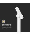 Borne de jardin LED double 100cm 5,2W - IP44, blanc, 3000K, faisceau réglable, 100cm de haut