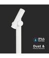 Borne de jardin LED double 100cm 5,2W - IP44, blanc, 3000K, faisceau réglable, 100cm de haut