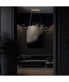 Suspension design LED 28W - Or, 3000K, L94,5 x W32,5 cm, luminaire décoratif