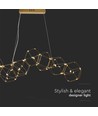 Suspension design LED 28W - Or, 3000K, L94,5 x W32,5 cm, luminaire décoratif