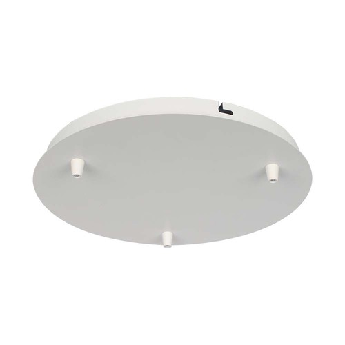 Rosace Mat Blanc pour 3 Lampes - Ø300mm