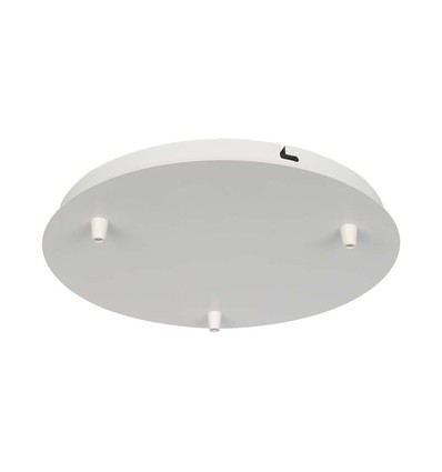 Rosace Mat Blanc pour 3 Lampes - Ø300mm
