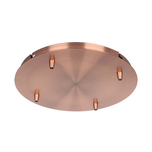 Rosace en cuivre pour 4 lampes - Ø300mm