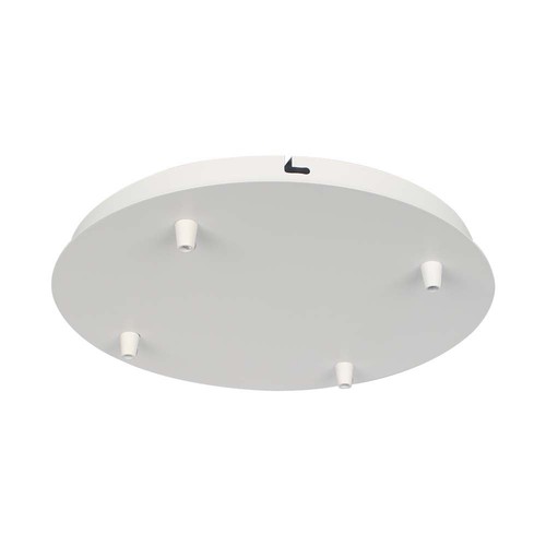 Rosace Mat Blanc pour 4 Lampes - Ø300mm