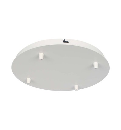 Rosace Mat Blanc pour 4 Lampes - Ø300mm