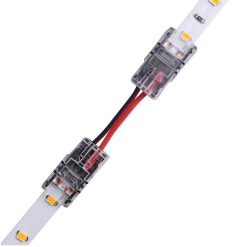 Connecteur avec câble pour bande LED - 8mm, monochrome, IP65, 5V-24V