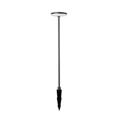 Spot de jardin LED avec piquet 12W, 80cm - IP65, RA90, anthracite, fonction 2-en-1, 3000K