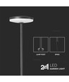 Spot de jardin LED avec piquet 12W, 80cm - IP65, RA90, anthracite, fonction 2-en-1, 3000K