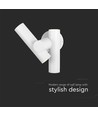 Applique murale 6W avec spot 2 directions - IP44, blanc, 4000K, réglable à 300°, source lumineuse incluse