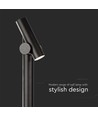 Borne de jardin 4W, 100cm - Noir, IP44, 390lm, aluminium, source lumineuse incluse