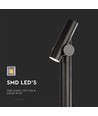 Borne de jardin 4W, 100cm - Noir, IP44, 390lm, aluminium, source lumineuse incluse