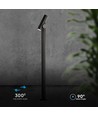 Borne de jardin 4W, 100cm - Noir, IP44, 390lm, aluminium, source lumineuse incluse