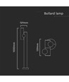 Borne lumineuse de jardin - Module LED 600lm 4000K Boîtier blanc IP44, 129x159x1000mm