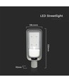 V-Tac lampe de rue LED 30W - Ø60mm, IP65