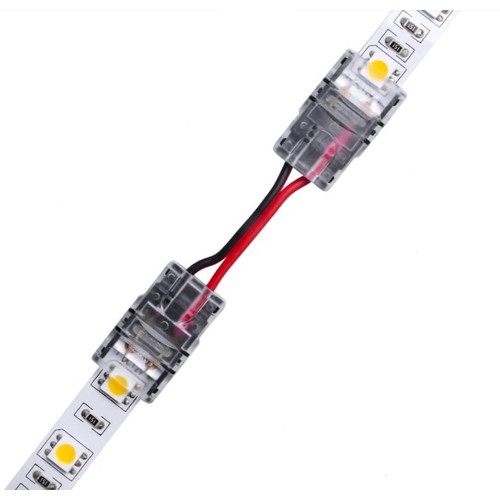 Connecteur avec câble pour bande LED - 10mm, couleur unie, IP20, 5V-24V