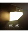 Applique murale solaire 2W - Panda 200lm, batterie lithium 3,7V 1200mAh, 4000K, noir+blanc