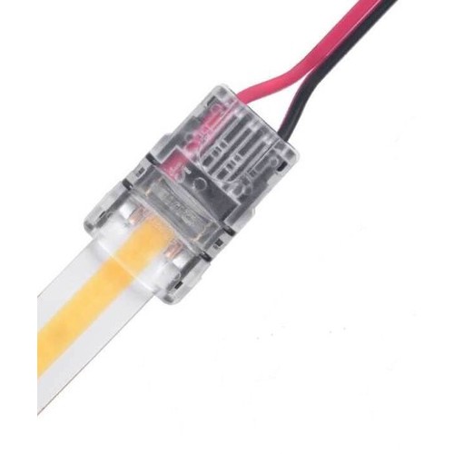 Connecteur de bande LED pour fils détachés - 10mm, COB, monochrome, IP20, 5V-24V
