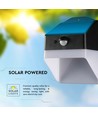 Applique murale solaire 2W - Panda 200lm, batterie lithium 3,7V 1200mAh, 4000K, noir+blanc