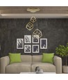 Suspension LED Designer 46W - 3 cubes dorés, 3000K, 4900lm, 56x48,5x156cm