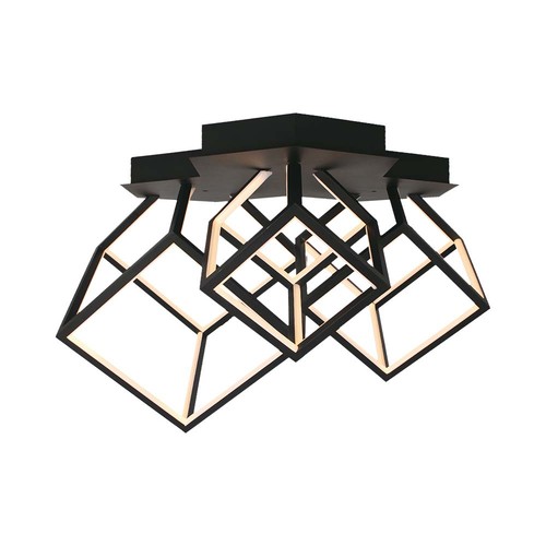 Suspension LED Designer 46W - 4900lm, dimmable, noir, 3000K, blanc chaud