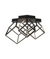 Suspension LED Designer 46W - 4900lm, dimmable, noir, 3000K, blanc chaud