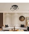 Suspension LED Designer 46W - 4900lm, dimmable, noir, 3000K, blanc chaud