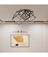 Suspension LED Designer 46W - 4900lm, dimmable, noir, 3000K, blanc chaud