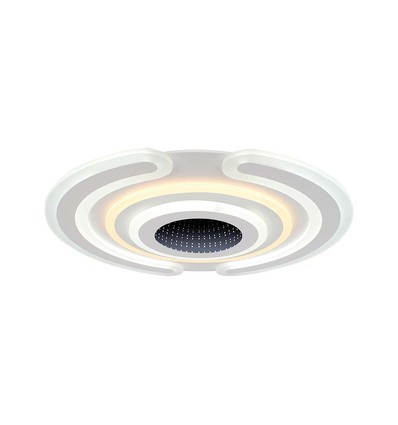 Plafonnier LED décoratif intelligent 95W - 9900lm, Ø52cm, CCT, dimmable, télécommande incluse