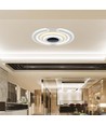 Plafonnier LED décoratif intelligent 95W - 9900lm, Ø52cm, CCT, dimmable, télécommande incluse