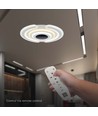 Plafonnier LED décoratif intelligent 95W - 9900lm, Ø52cm, CCT, dimmable, télécommande incluse