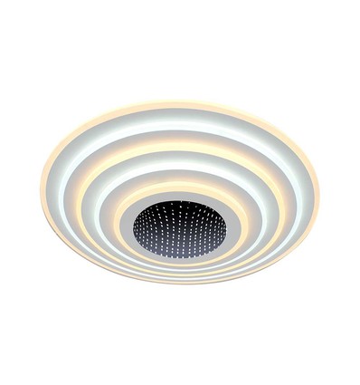 Plafonnier LED Designer 125W, 13100lm - Ø50cm, dimmable, 3-en-1 CCT, télécommande incluse