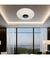 Plafonnier LED Designer 125W, 13100lm - Ø50cm, dimmable, 3-en-1 CCT, télécommande incluse