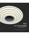 Plafonnier LED Designer 125W, 13100lm - Ø50cm, dimmable, 3-en-1 CCT, télécommande incluse