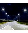 Lampadaire LED 100W avec puce LED Samsung - 115-135lm/W, IP65, 4000K, adaptateur réglable