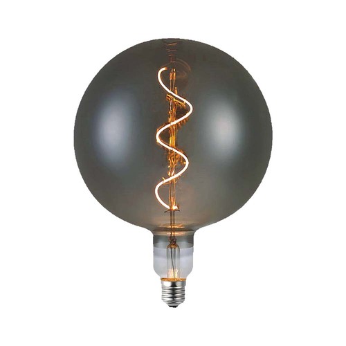 Ampoule LED E27 4W dimmable G200S Spiral Filament - Verre fumé, 2700K, 120lm, angle 300°
