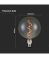 Ampoule LED E27 4W dimmable G200S Spiral Filament - Verre fumé, 2700K, 120lm, angle 300°