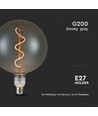 Ampoule LED E27 4W dimmable G200S Spiral Filament - Verre fumé, 2700K, 120lm, angle 300°