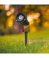 Spot de jardin GU10 avec piquet - Noir, IP65, aluminium, ajustable, excl. source lumineuse